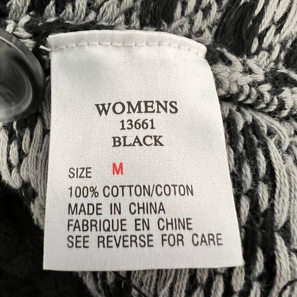 Woolrich Women’s Double Brested Cardigan Long Sleeve Black/Gray Size Medium - Picture 9 of 9